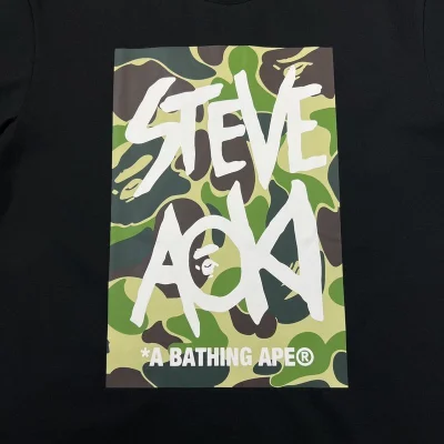 Футболка A Bathing Ape Steve Aoki "Black" фото № 5