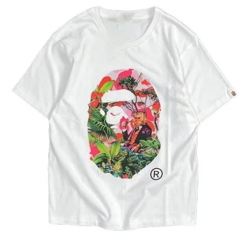 Футболка A Bathing Ape Monkey In The Tropics "White"