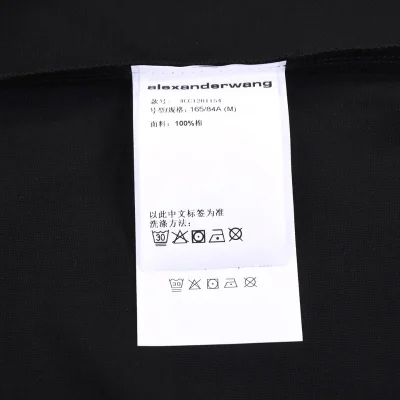 Футболка Alexander Wang Fisheye Style Lettering "Black" фото № 8