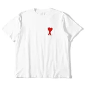 Футболка Amiri With Red Emblem "White"