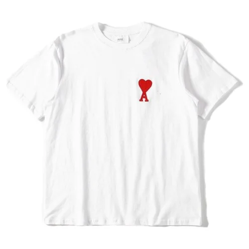 Футболка Amiri With Red Emblem "White"