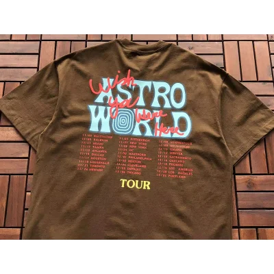 Футболка Astroworld Cities List From Tour "Brown" фото № 4