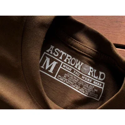 Футболка Astroworld Cities List From Tour "Brown" фото № 3