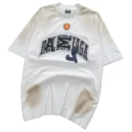 Футболка Balenciaga With Logo "White/Beige"