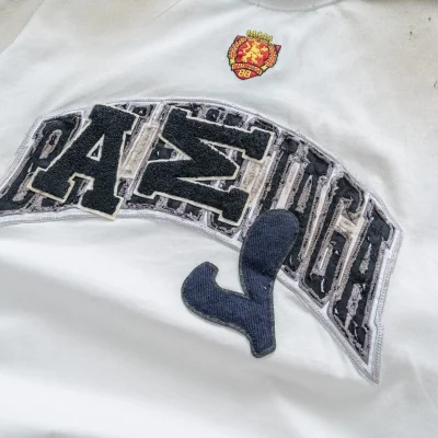 Футболка Balenciaga With Logo "White/Beige" фото № 3