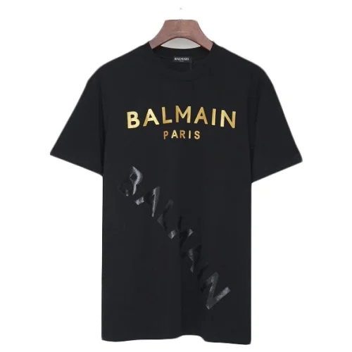 Футболка Balmain Repeating Logo Inscription Along "Black"