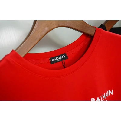Футболка Balmain Branded "Red" фото № 2