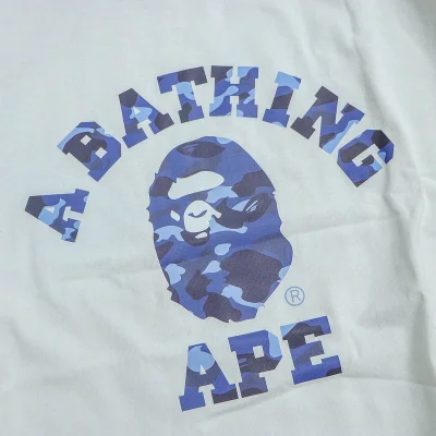 Футболка Bape Big Logo Ape Print "White" фото № 3