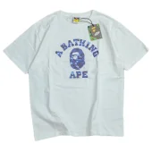 Футболка Bape Big Logo Ape Print "White"