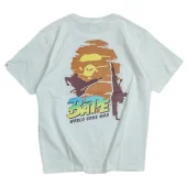 Футболка Bape Big Colorful Back Logo With Karatekas "White"