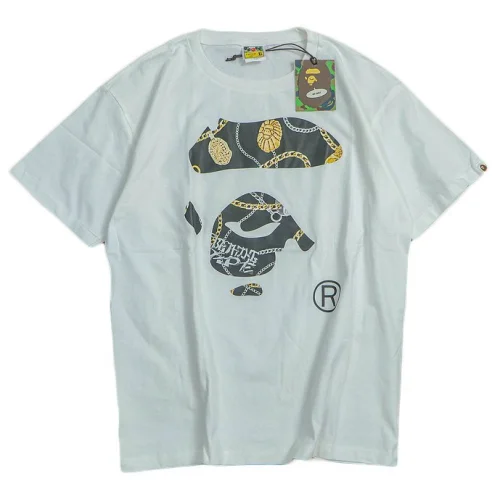 Футболка Bape Print With Chains "White"