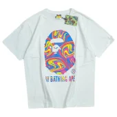 Футболка Bape Multicolor Logo And Inscription Front "White"