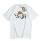 Футболка Bape Monkey Sleeping on Checkered Logo "White"