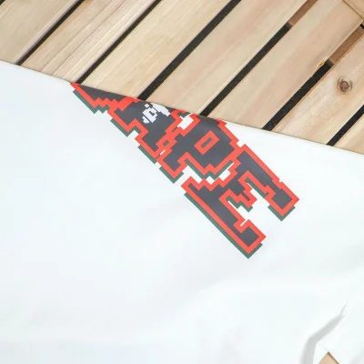 Футболка Bape Pixel Logo With Ape "White" фото № 5