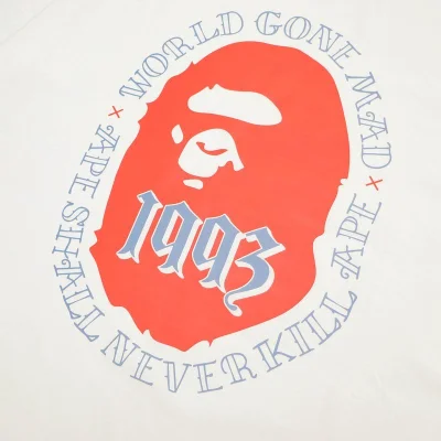 Футболка Bape Monkey Color "White" фото № 2