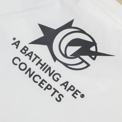 Футболка Bape Stars With Zigzag And Inscription Front "White" фото № 6 Футболка Bape Stars With Zigzag And Inscription Front "White" фото № 6
