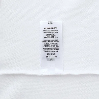 Футболка Burberry With Logo Patch Cotton "White" фото № 4