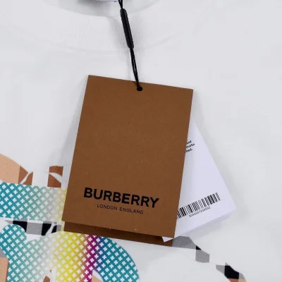Футболка Burberry With Colored Logo "White" фото № 4