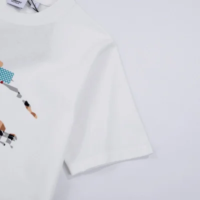 Футболка Burberry With Colored Logo "White" фото № 8
