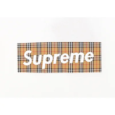 Футболка Burberry Together With Supreme "White" фото № 5