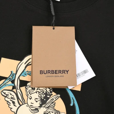 Футболка Burberry Logo With An Angel "Black" фото № 4