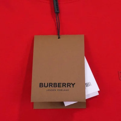 Футболка Burberry Basic Style With Brand Logo "Red" фото № 7