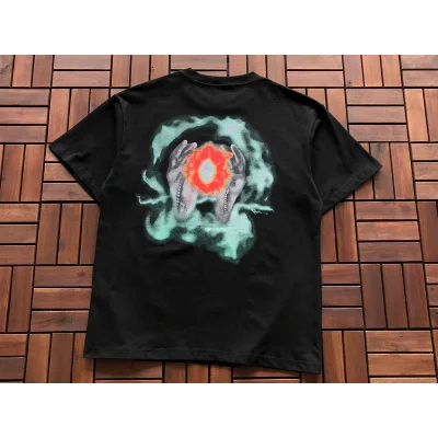Футболка Cactus Jack Merch Hands With Flaming Ball In Fog "Black" фото № 2 Футболка Cactus Jack Merch Hands With Flaming Ball In Fog "Black" фото № 2