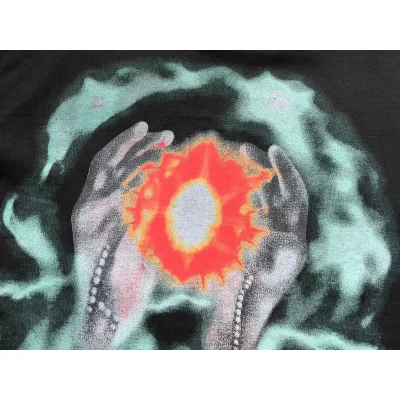 Футболка Cactus Jack Merch Hands With Flaming Ball In Fog "Black" фото № 5 Футболка Cactus Jack Merch Hands With Flaming Ball In Fog "Black" фото № 5