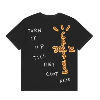Футболка Cactus Jack Merch Turn It Up Till They Can’t Hear "Black" фото № 2