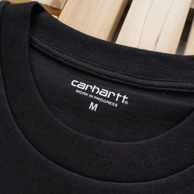 Футболка Carhartt With Text Logo - Cotton "Black" фото № 4 Футболка Carhartt With Text Logo - Cotton "Black" фото № 4