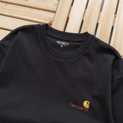 Футболка Carhartt With Text Logo - Cotton "Black" фото № 5 Футболка Carhartt With Text Logo - Cotton "Black" фото № 5