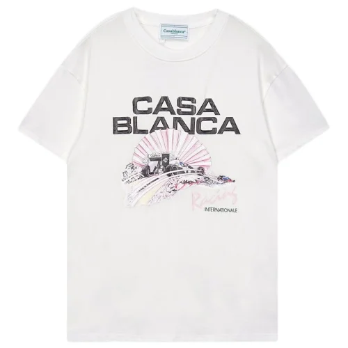 Футболка Casablanca Car On The Bridge Print "White"