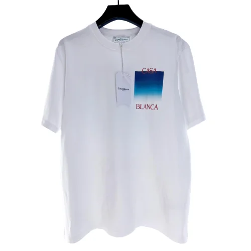 Футболка Casablanca Red Frontside Logo Gradient Of Blue "White"