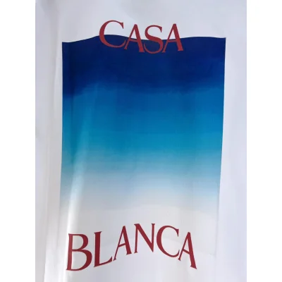 Футболка Casablanca Red Frontside Logo Gradient Of Blue "White" фото № 4