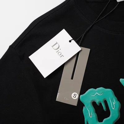 Футболка Christian Dior Leaking Logo "Black" фото № 2