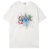 Футболка Christian Dior Logo On Paint Splashes "White"
