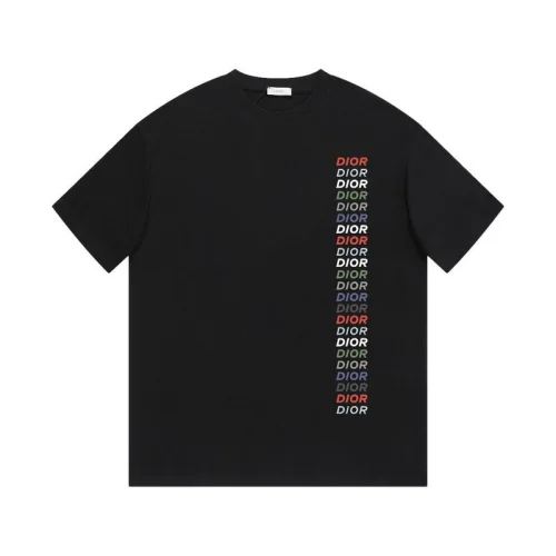 Футболка Christian Dior Colorful Logos "Black"