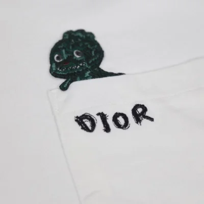 Футболка Christian Dior Green Dinozaur "Gray" фото № 4