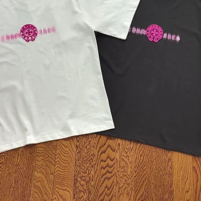 Футболка Chrome Hearts With Pink Graphic Print "Black" фото № 6