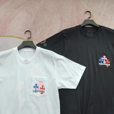 Футболка Chrome Hearts Multicolor Print "White" фото № 6