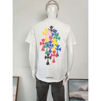 Футболка Chrome Hearts Multicolor Print "White" фото № 2