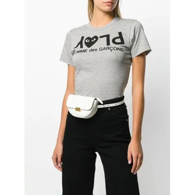 Футболка Comme des Garçons Play Polka Dot Heart "Gray" фото № 3