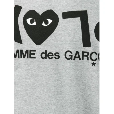 Футболка Comme des Garçons Play Polka Dot Heart "Gray" фото № 5