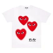 Футболка Comme des Garçons Play Triple Eyes "White"