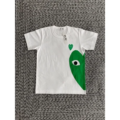 Футболка Comme des Garçons Play Green Side Alien Heart "White" фото № 2
