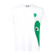 Футболка Comme des Garçons Play Green Side Alien Heart "White"