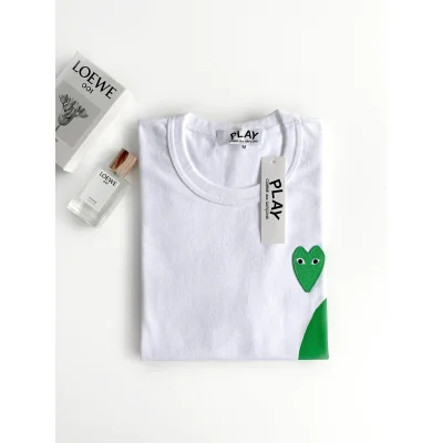 Футболка Comme des Garçons Play Green Side Alien Heart "White" фото № 4