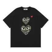 Футболка Comme des Garçons Play Camouflage Hearts Eyes "Black"