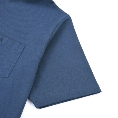 Футболка Dior With Designer Collar And Pocket "Blue" фото № 8