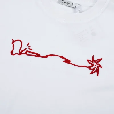 Футболка Dior Incomprehensible Inscription "White" фото № 2